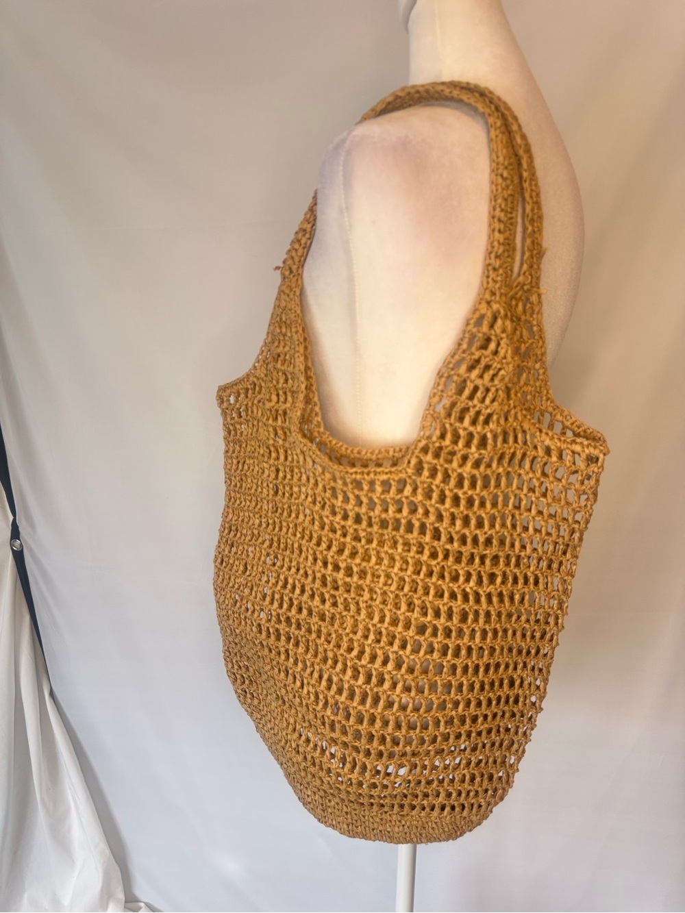 Woven Brown Crochet Tote Bag - Unbranded, Beach or Casual